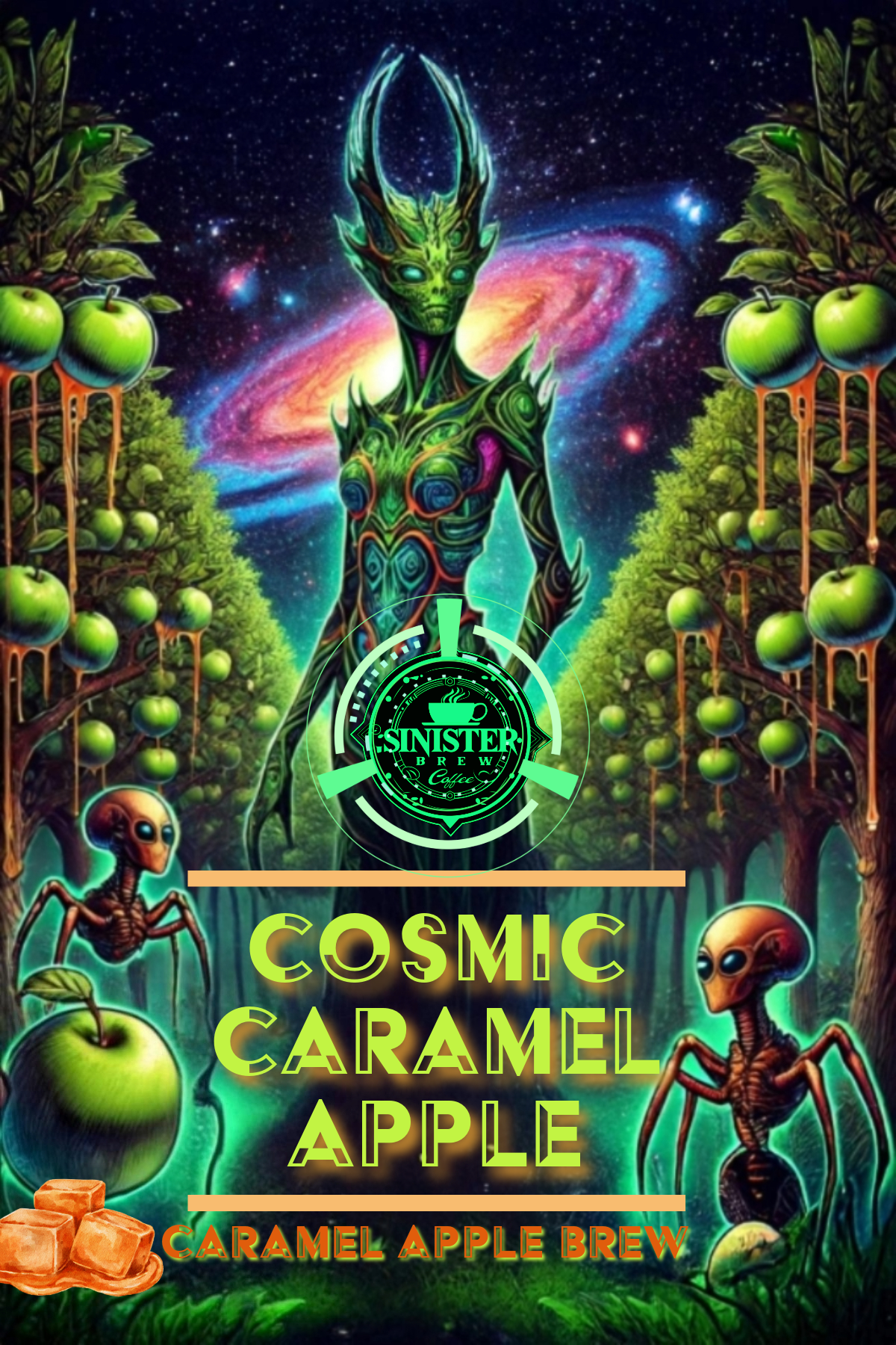 Cosmic Caramel Apple - A galactic Indulgence